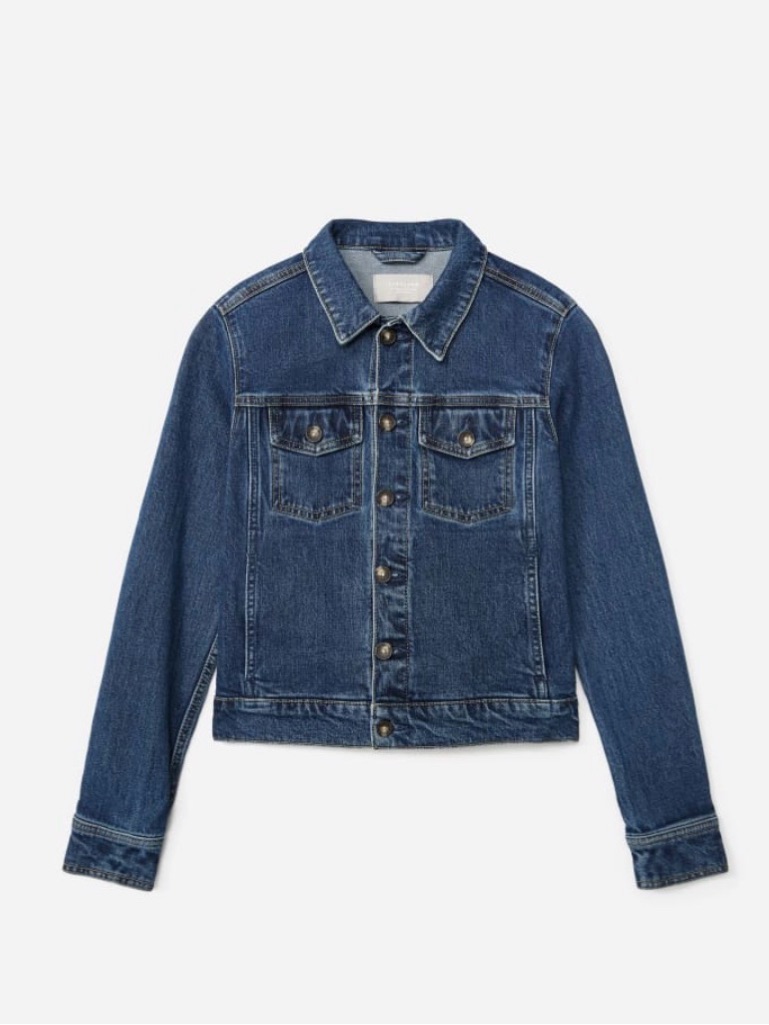 Everlane The Modern Denim Jacket Euc Size M Cotton Trucker Western Casual Boho
